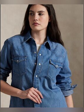 Universal Thread Light Blue Denim Shirt Jacket